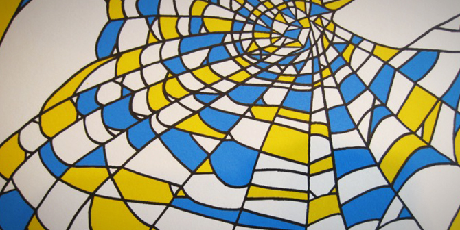 Spider's web print detail